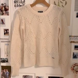 Abercrombie and Fitch white sweater